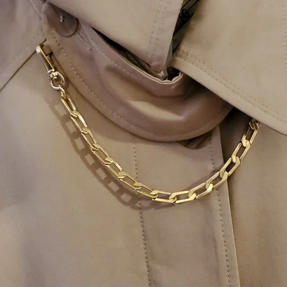 Sandro Paris Trench Coat With Removable Chain Size S NWT'S - Picture 10 of 15